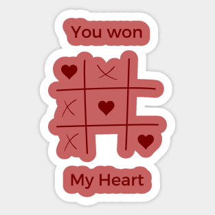 You won my heart Sticker